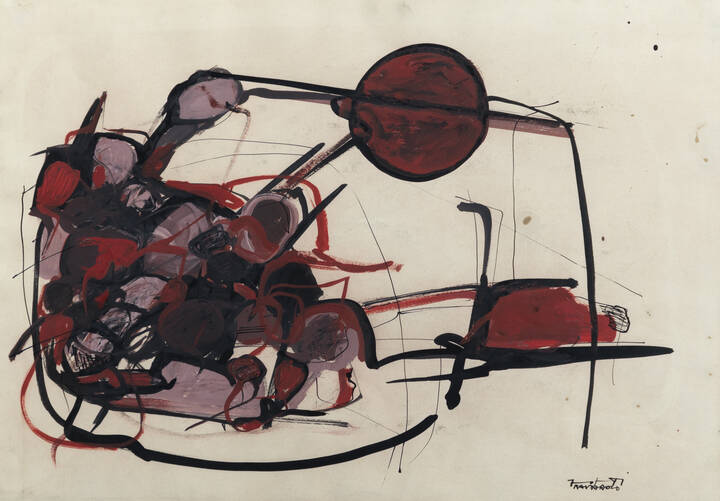 FRANCESCO CASORATI - 'Senza titolo' fine anni '50