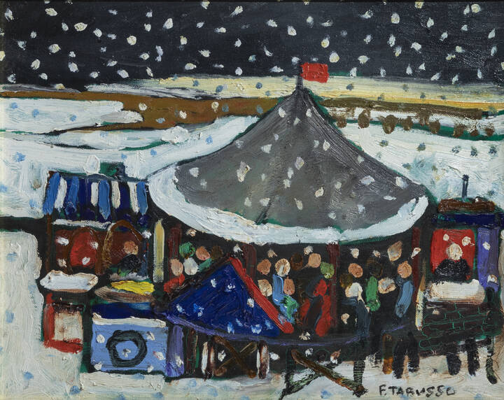 FRANCESCO TABUSSO - 'Giostra sotto la neve' ante 1992