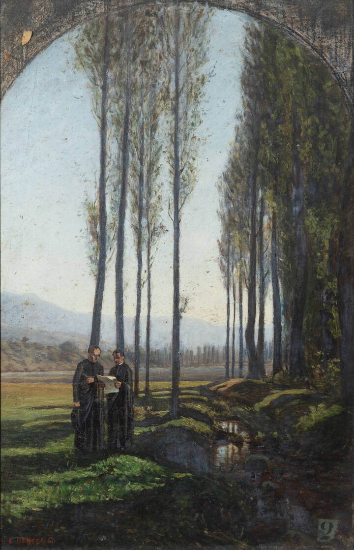 ERNESTO BERTEA - 'Dopo la messa' 1869