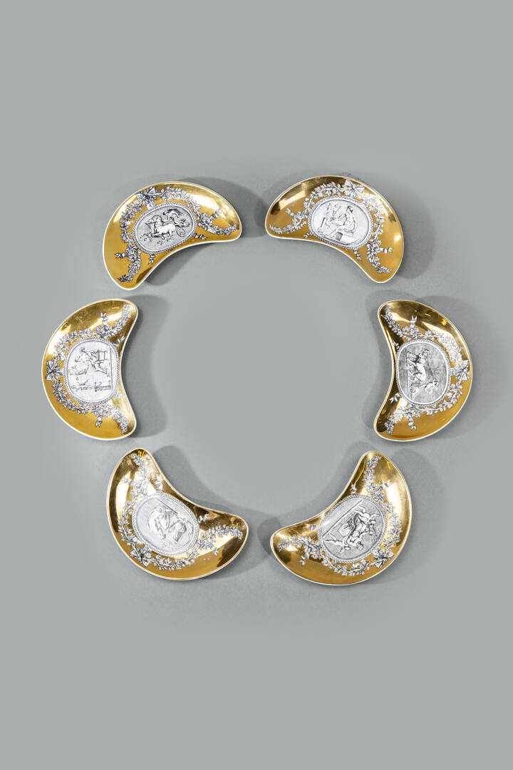 PIERO FORNASETTI - Sei piatti della serie Medaglioni