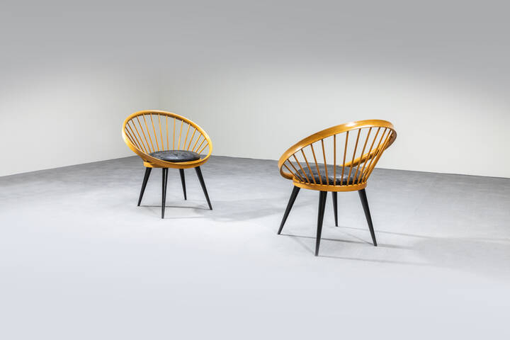 YNGVE EKSTROM - Coppia di poltroncine mod. Circle Chair