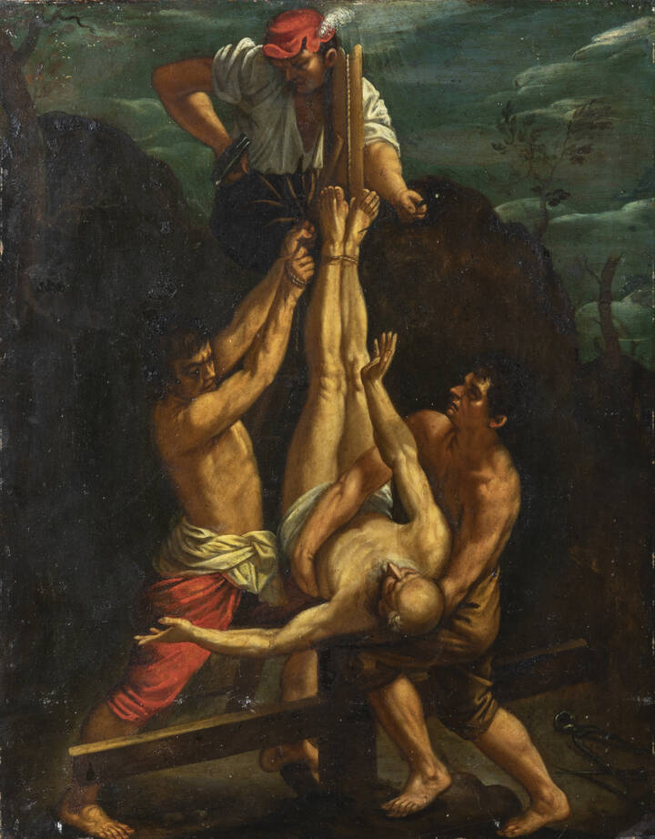 PITTORE ANONIMO - 'Crocifissione di San Pietro'