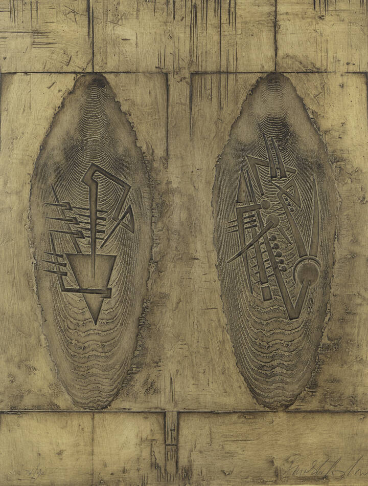 ARNALDO POMODORO - 'Due scudi'