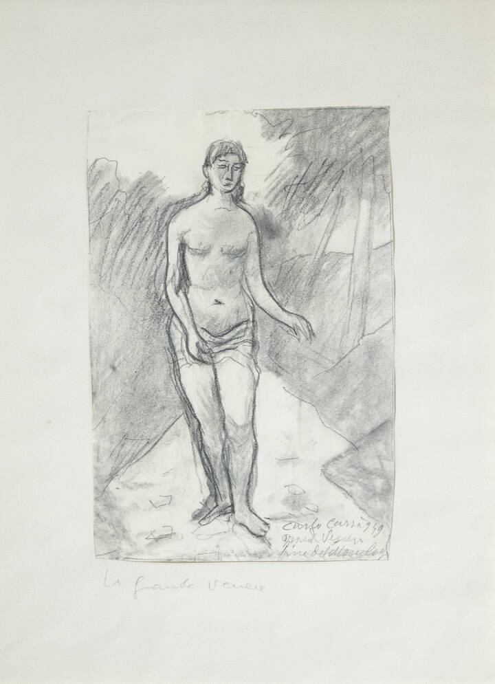 CARLO CARRA' - 'La grande Venere' 1949