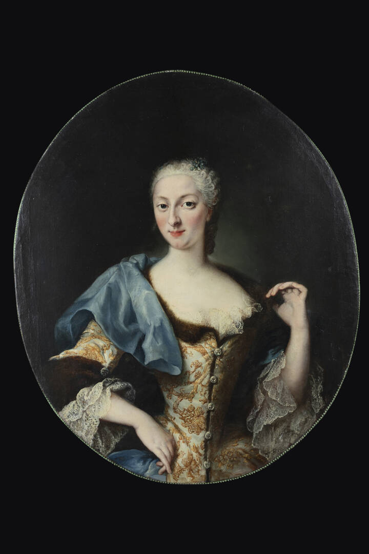 PITTORE ANONIMO - 'Ritratto di Principessa (Polissena d'Assia?)' Piemonte, XVIII secolo