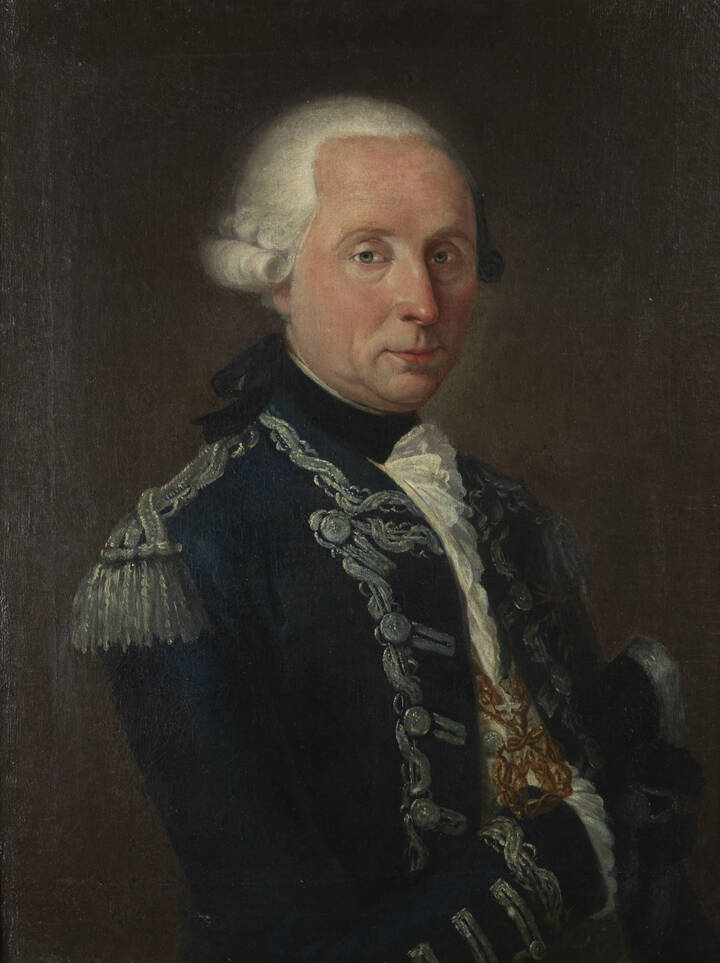 PITTORE ANONIMO - 'Ritratto di gentiluomo' XVIII secolo