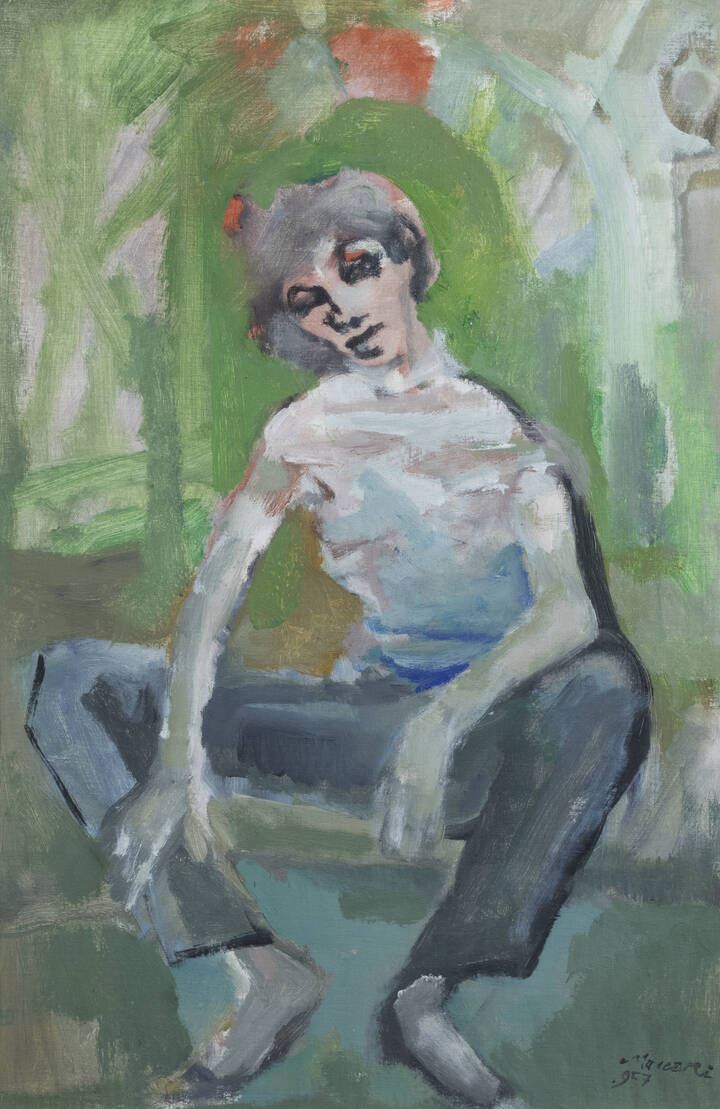 MINO MACCARI - 'Figura seduta' 1957