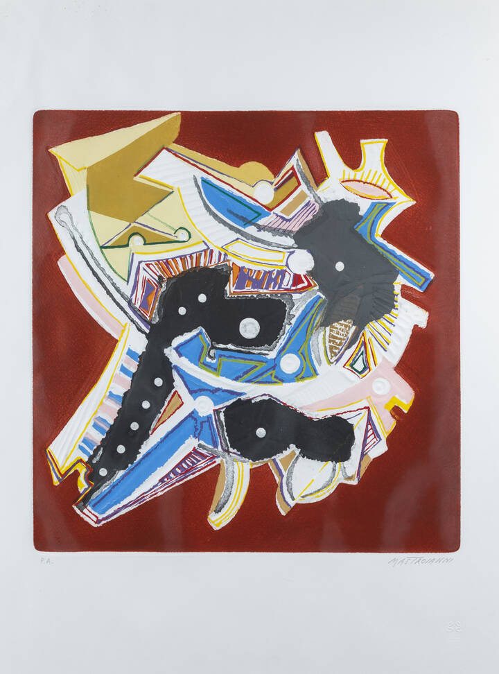 UMBERTO MASTROIANNI - 'Composizione astratta'