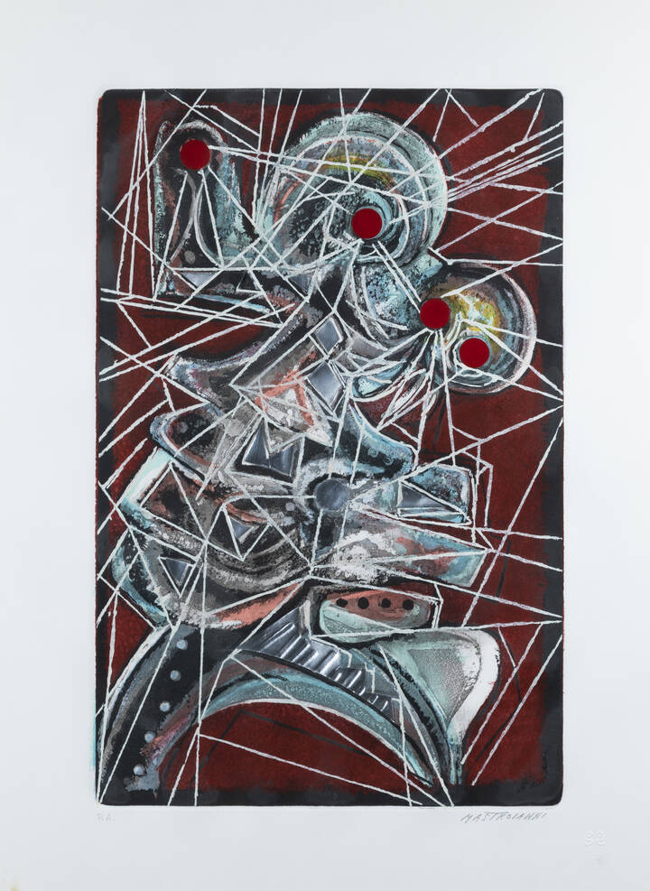 UMBERTO MASTROIANNI - 'Composizione astratta'