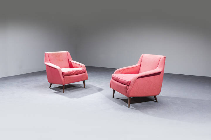 CARLO DE CARLI - Coppia di poltrone mod. 802