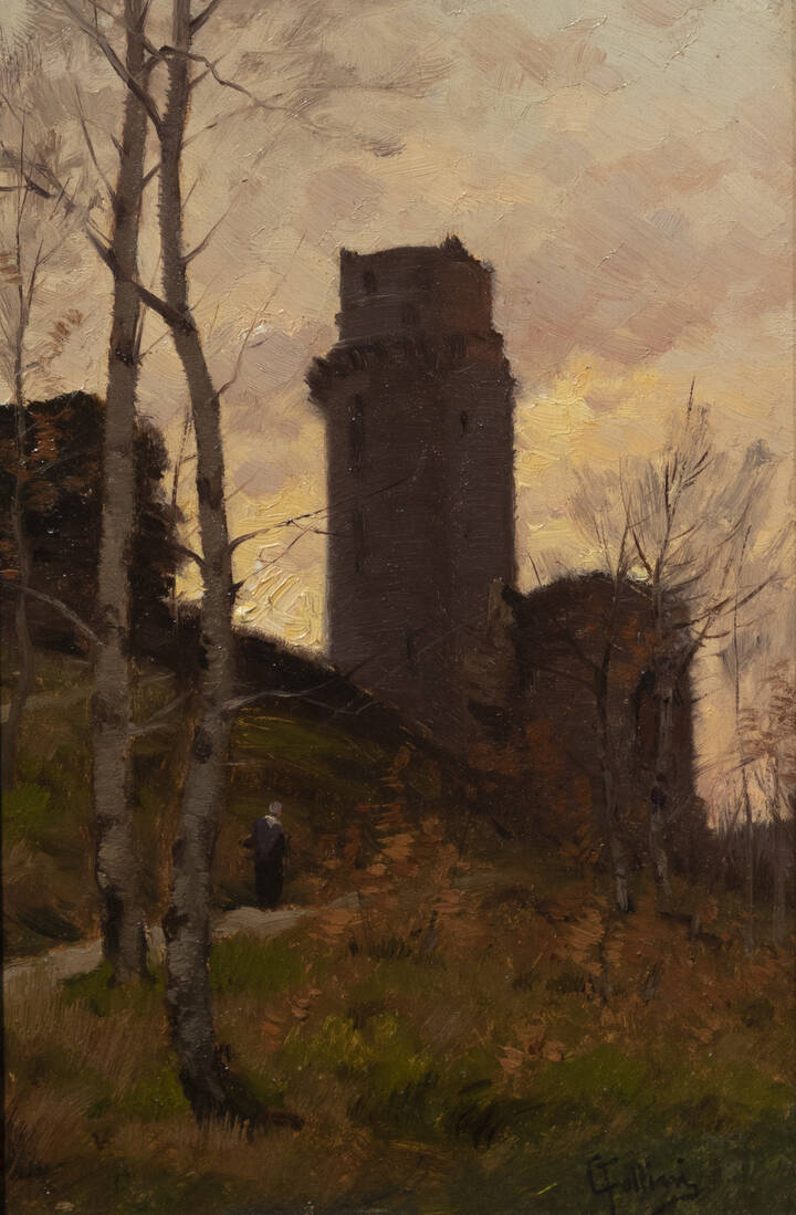 CARLO FOLLINI - 'Figura nel bosco'