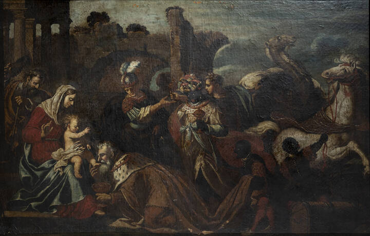 PITTORE ANONIMO DEL XVIII SECOLO - 'Adorazione dei Magi'