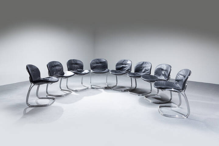 GASTONE RINALDI - Otto sedie mod. Sabrina 