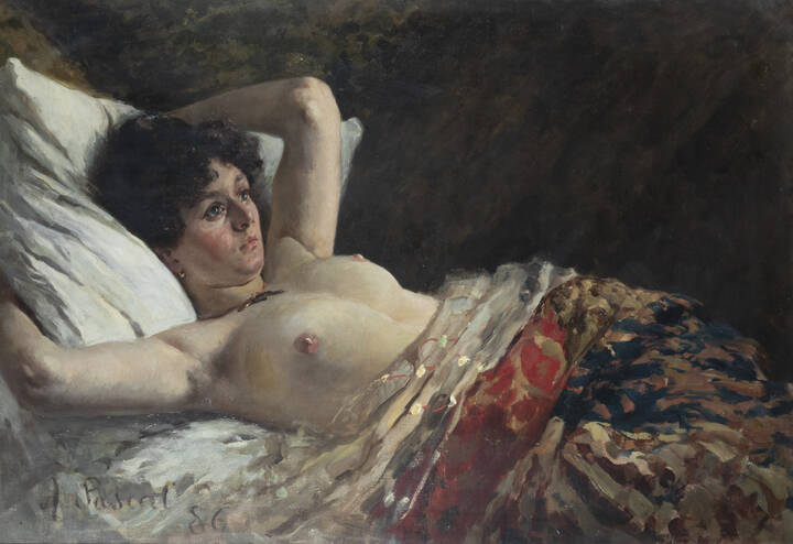 ANGELO PASCAL - 'Nuda distesa' 1886