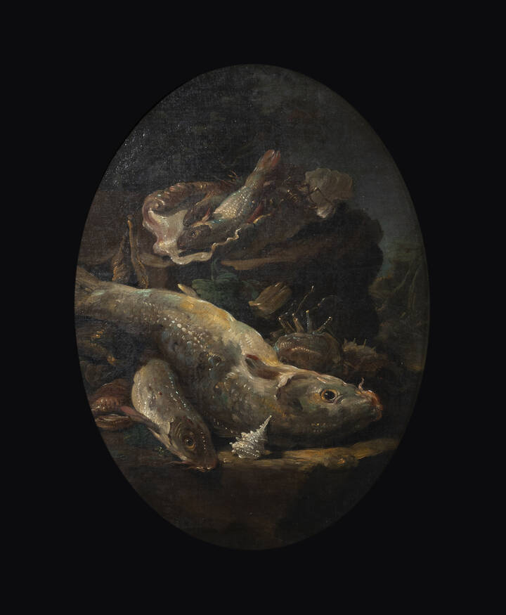 FELICE BOSELLI - 'Pesci, conchiglie e granchio' 1710 ca