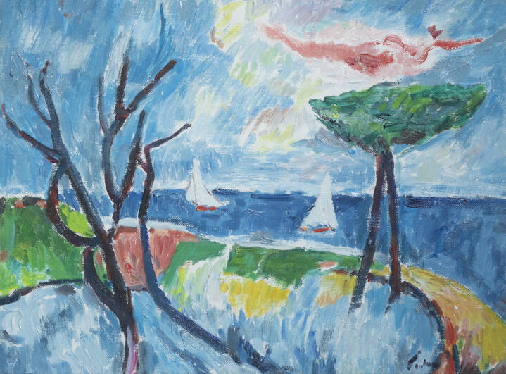 ENRICO PAULUCCI - 'Paesaggio al Tigullio' 1989