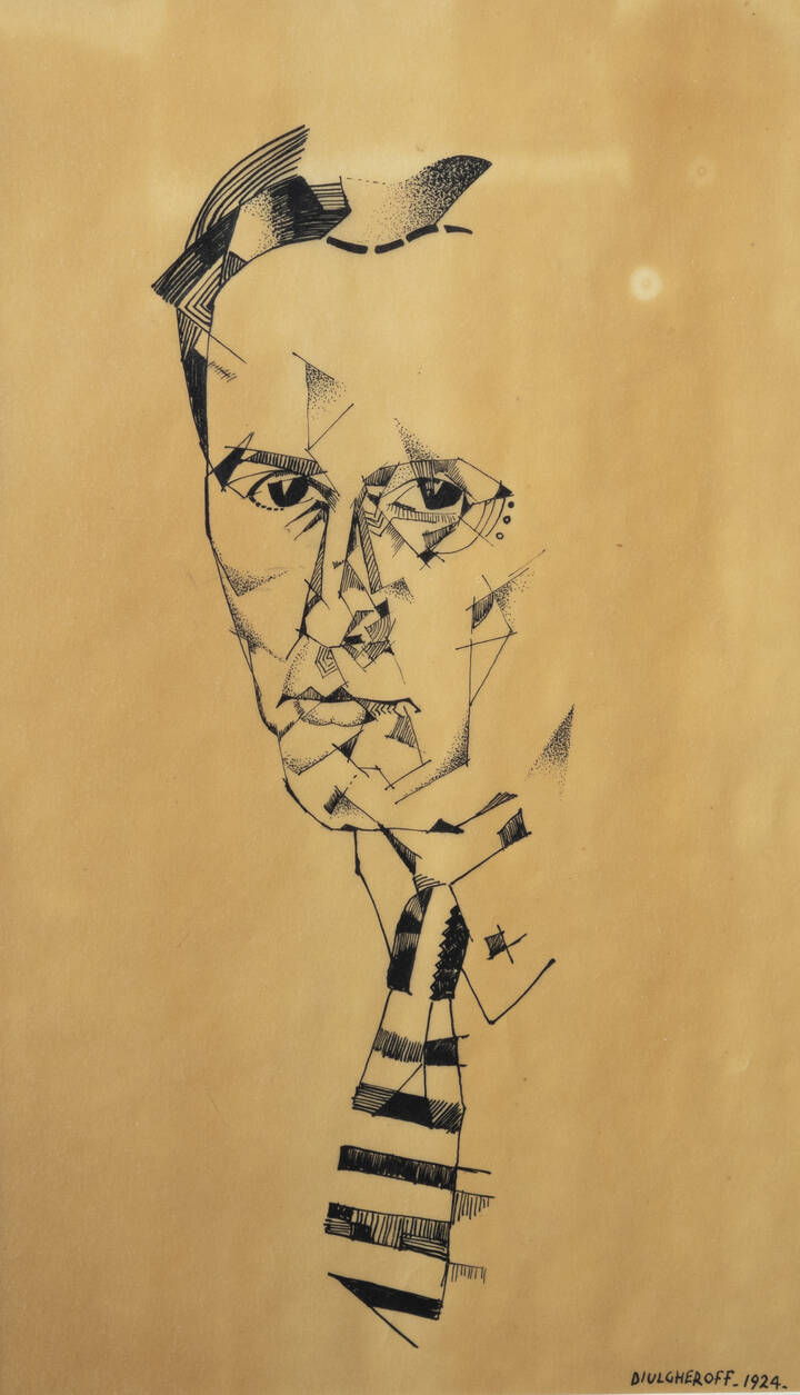 NICOLAJ DIULGHEROFF - 'Autoritratto' 1924