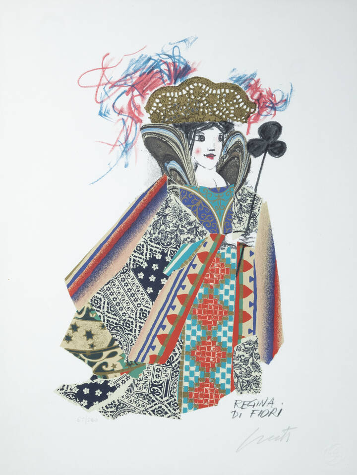 EMANUELE LUZZATI - 'Regina di fiori'