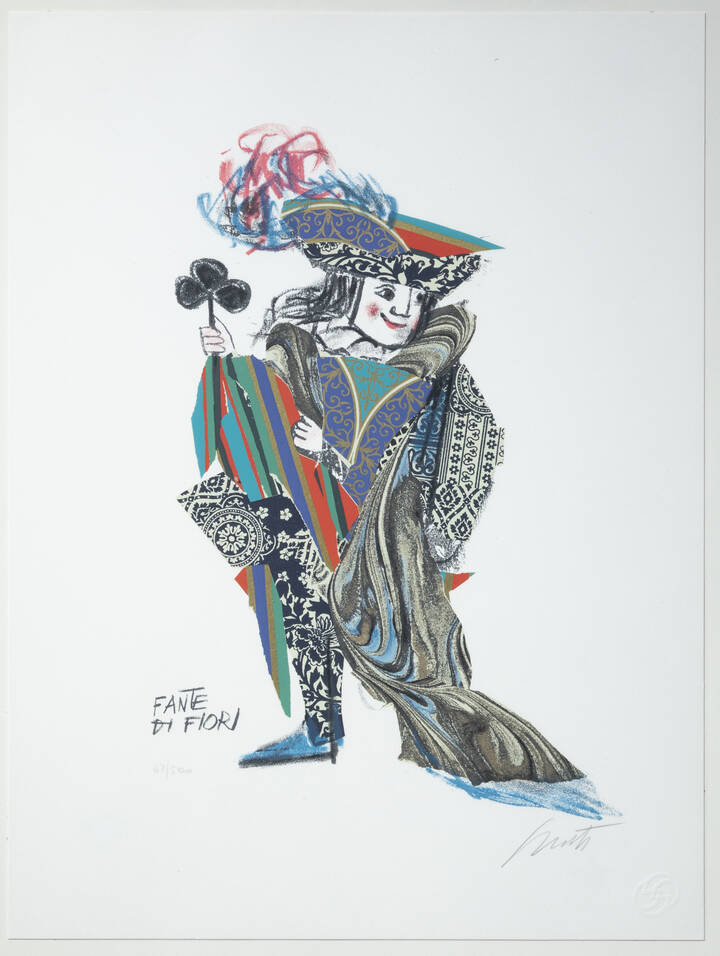 EMANUELE LUZZATI - 'Fante di fiori'