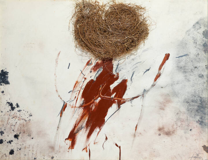 ANTONI TAPIES - 'Crin sur papier' 1970