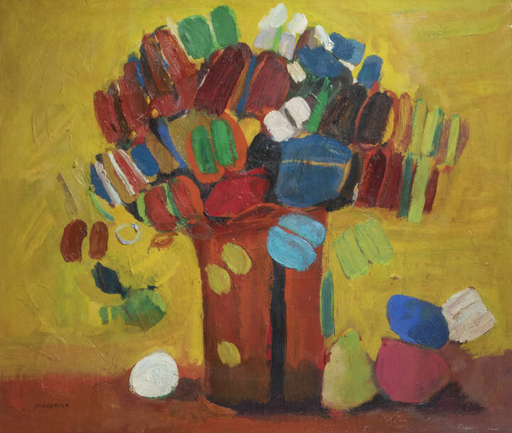 LEONARDO SPREAFICO - 'Due vasi su un tavolo' 1971