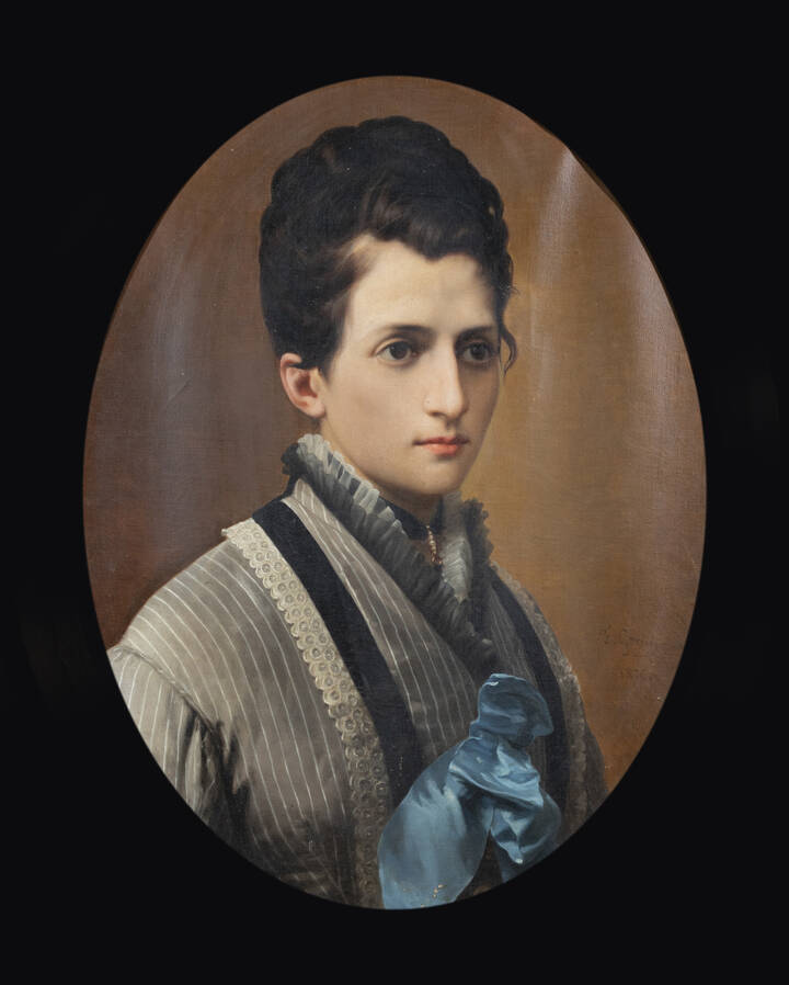 FRANCESCO GONIN - 'Ritratto femminile' 1876