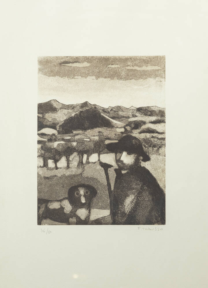 FRANCESCO TABUSSO - 'Contadino con cane'