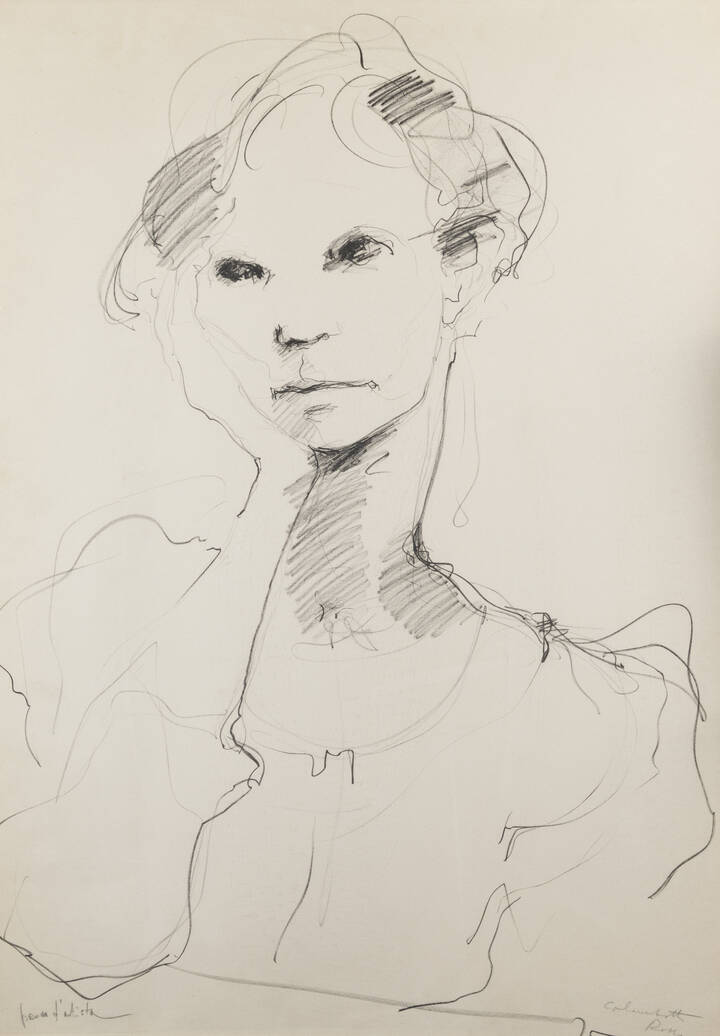 ENRICO COLOMBOTTO ROSSO - 'Mezzobusto femminile'