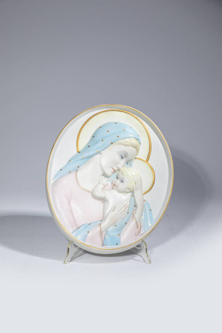 LENCI TORINO - 'Medaglione ovale-Madonna con Bambino'