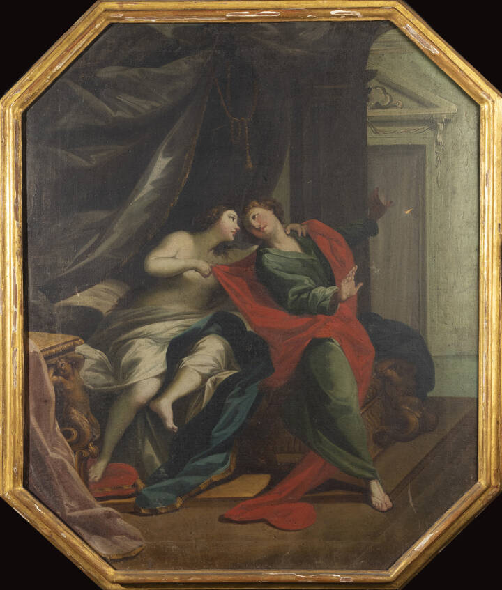 PITTORE ANONIMO - 'Scena amorosa' XVIII secolo<br>