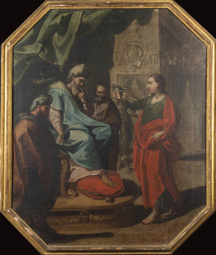 PITTORE ANONIMO DEL XVII SECOLO  - 'Scena sacra' XVIII secolo