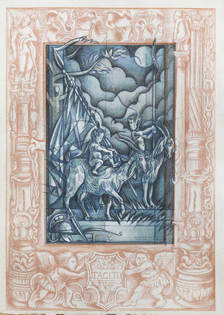 FLORIANO BODINI - 'Figure mitologiche su caproni'