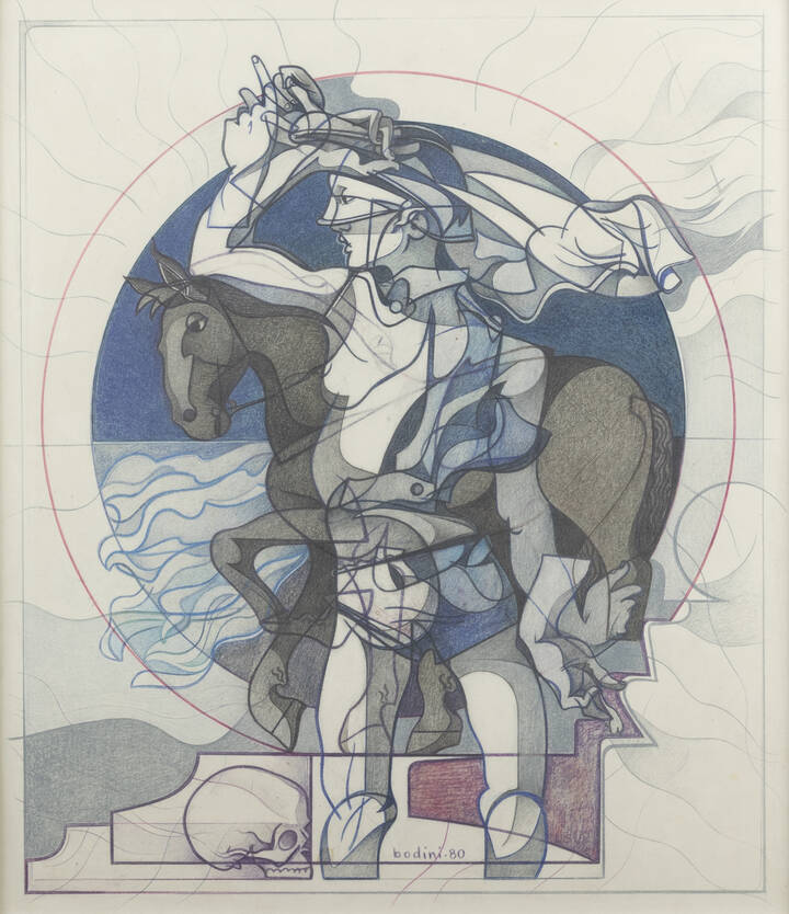 FLORIANO BODINI - 'Donna e cavallo'