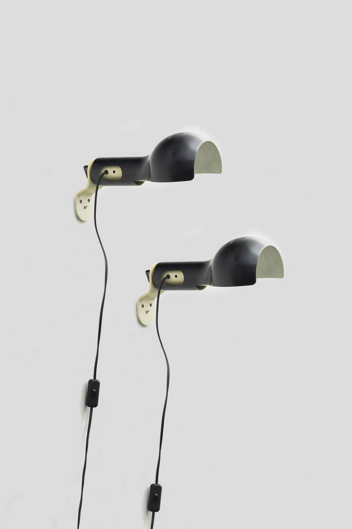 JOE COLOMBO - Coppia di lampade da parete mod. Flash