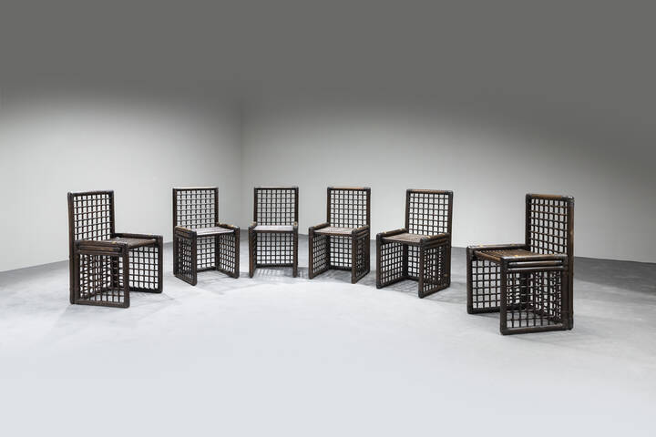 AFRA E TOBIA SCARPA - Sei sedie mod. Basilian