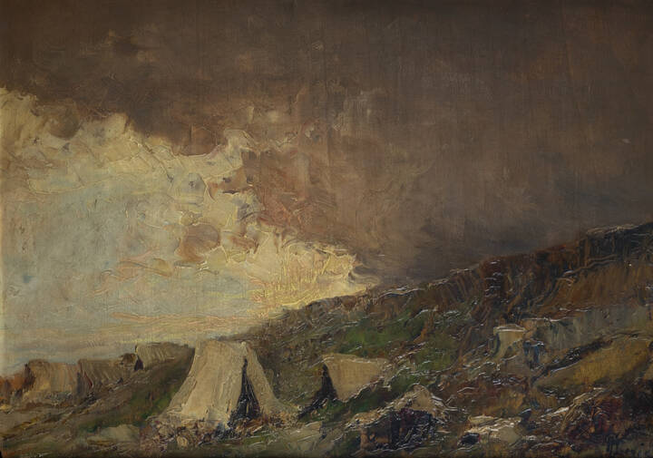 GIUSEPPE AUGUSTO LEVIS - 'Attendamenti sugli altipiani' 1918