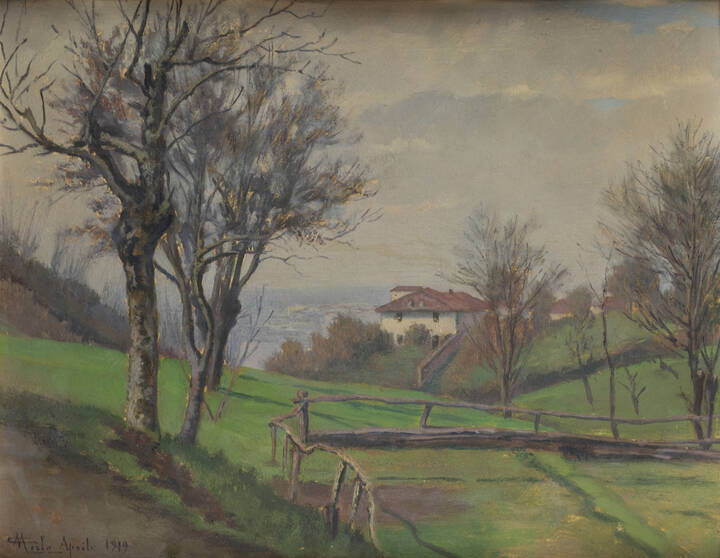 CAMILLO MERLO - 'Primavera in collina' aprile 1919