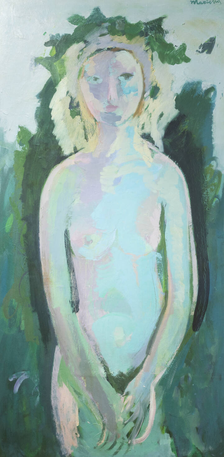 PIERO MARTINA - 'Donna nuda in giardino' 1964 ca