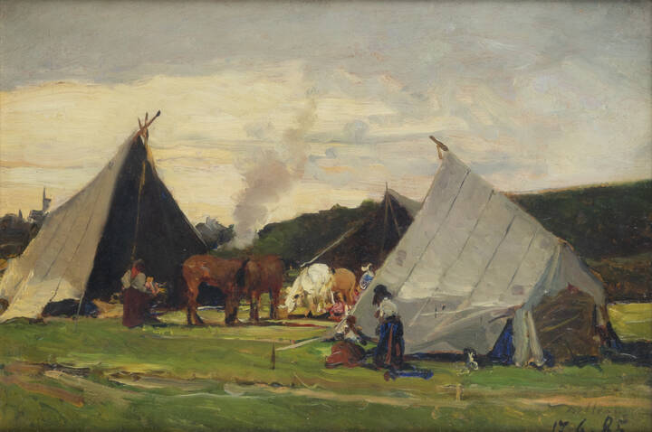 LORENZO DELLEANI - 'Accampamento di zingari' 17.6.85