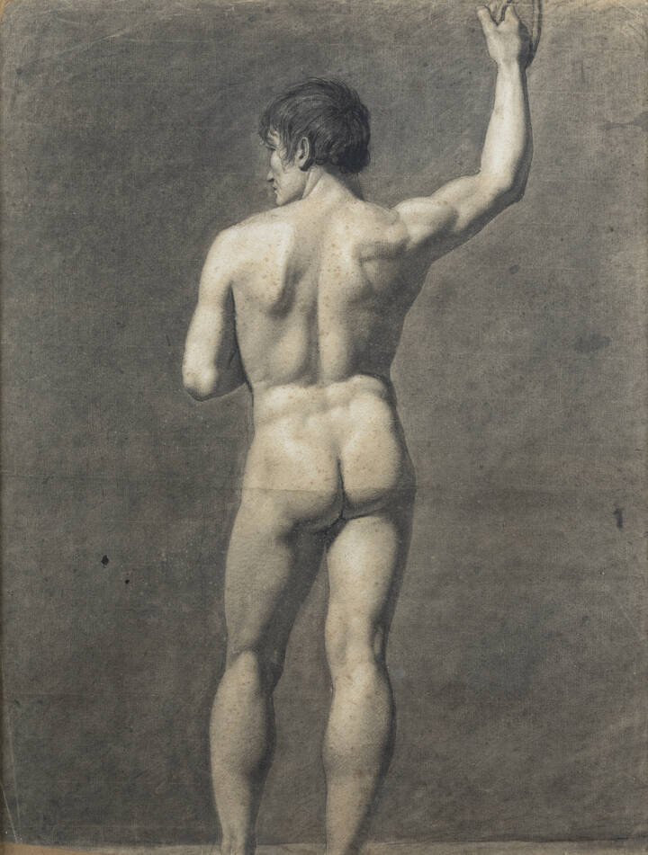 PITTORE ANONIMO DEL XIX SECOLO - 'Nudo di schiena'