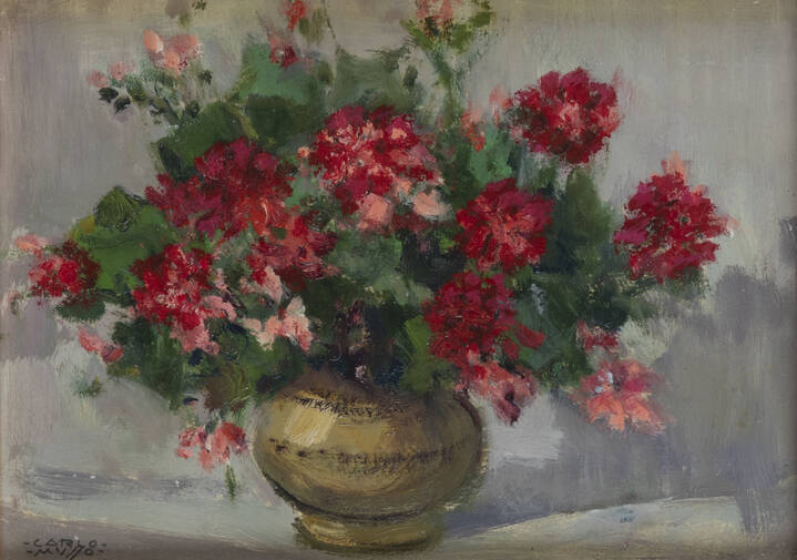 CARLO MUSSO - 'Studio di gerani'