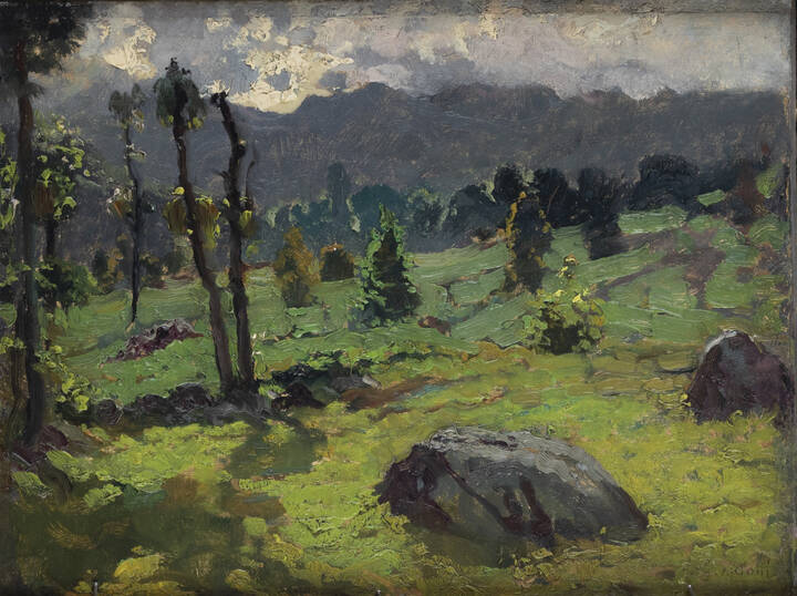 GIOVANNI GUARLOTTI - 'Paesaggio montano'