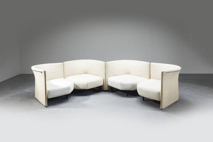 PIERO DE MARTINI - Quattro poltrone modulari mod. Sampan