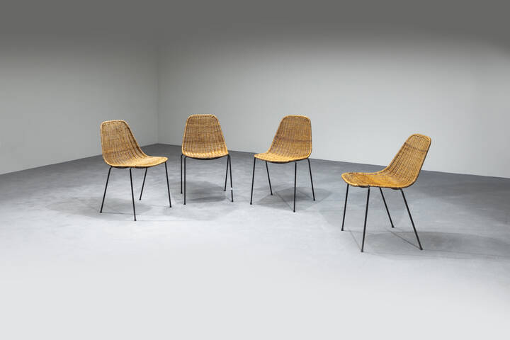 FRANCO LEGLER - Quattro sedie mod. Basket 