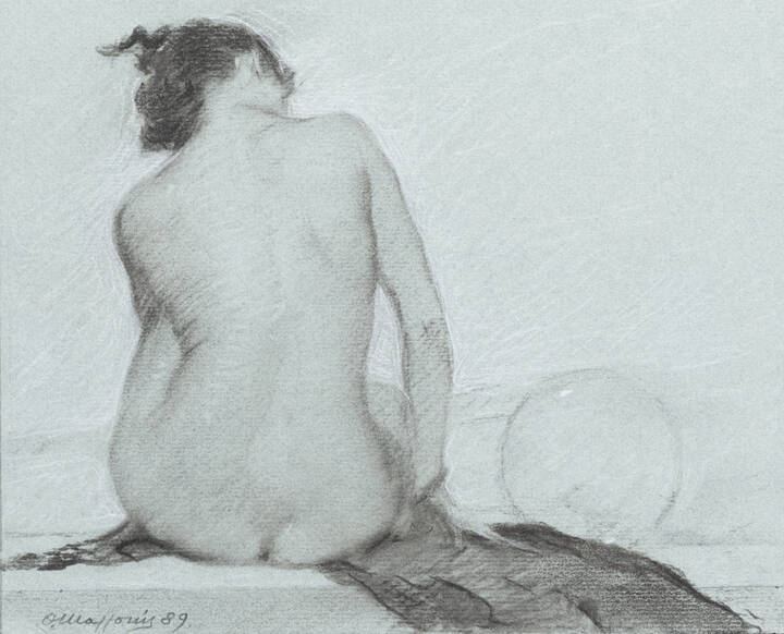 OTTAVIO MAZZONIS - 'Nuda di schiena' 1989