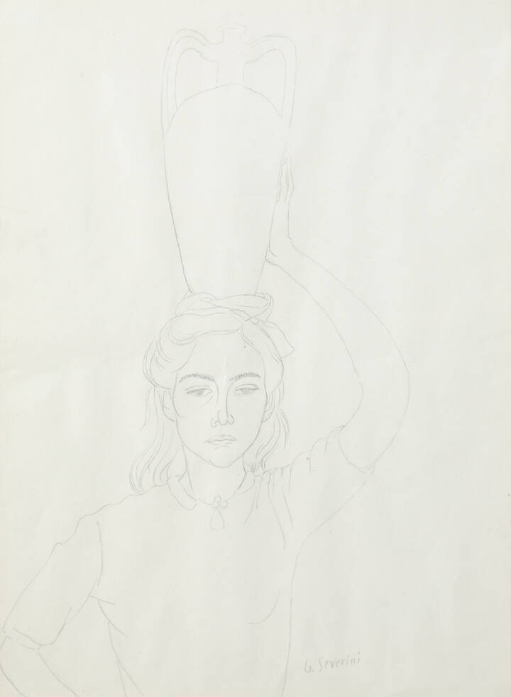 GINO SEVERINI - 'Ragazza siciliana di Castell' Umberto' 1945 ca