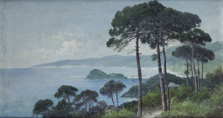 HENRY MARKO' - 'Scorcio di mare con pini'