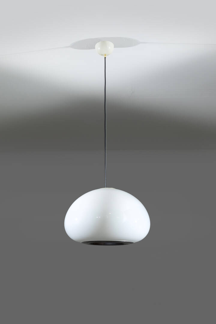 ACHILLE E PIER GIACOMO CASTIGLIONI - Lampada a sospensione Black and White<br>
