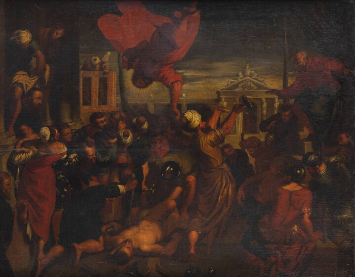 PITTORE ANONIMO - 'San Marco libera uno schiavo o il Miracolo dello schiavo' XVII secolo