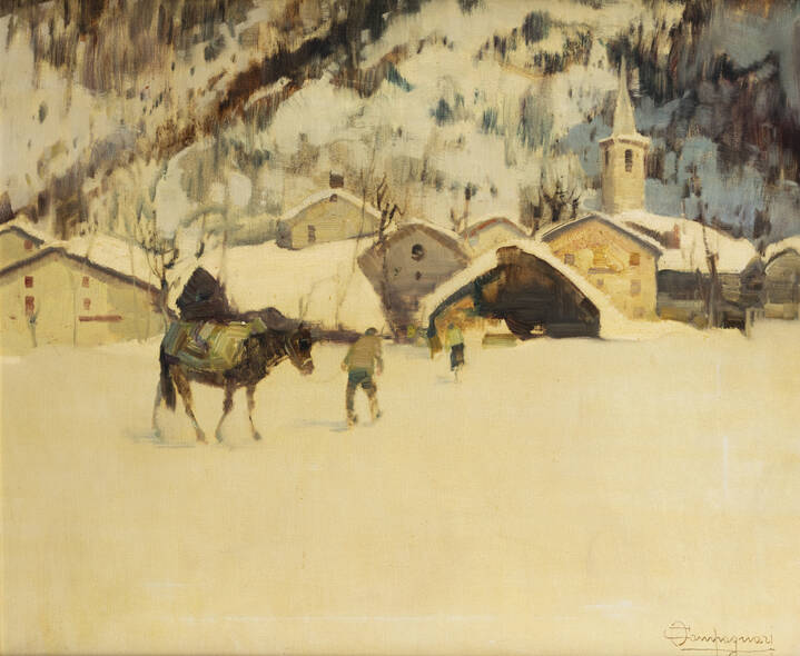 OTTORINO CAMPAGNARI - 'Entreves-Sotto la neve' (Courmayeur)